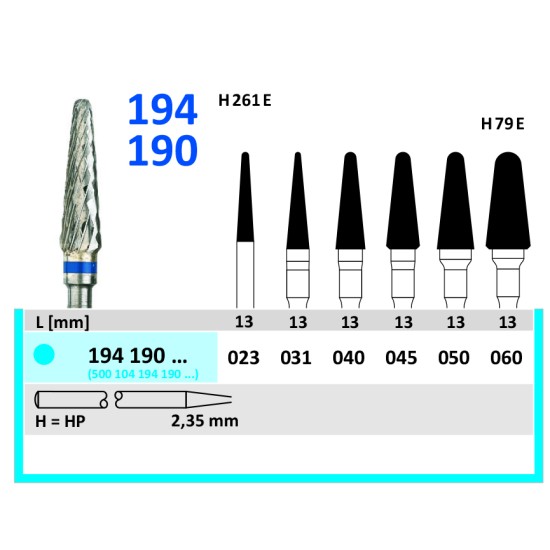 HORICO Burs - Tungsten Carbide Cutters - 194 190